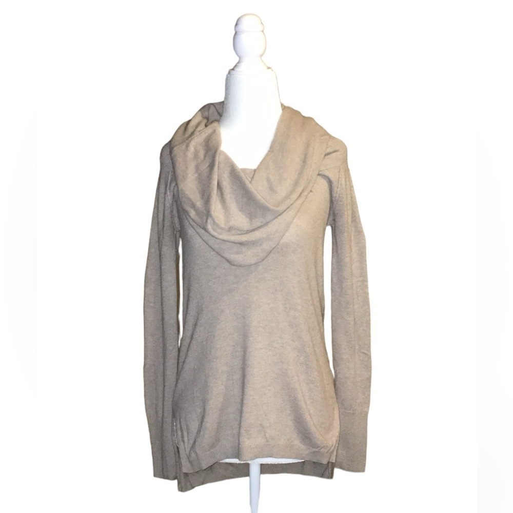 Shrinking Violet | Women's Cowl Sweater | Tan | XS